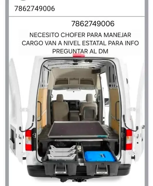 Driver chofer cargo van