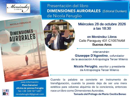 Presentación libro DIMENSIONES AURORALES (Editorial Dunken) de Nicola Feruglio