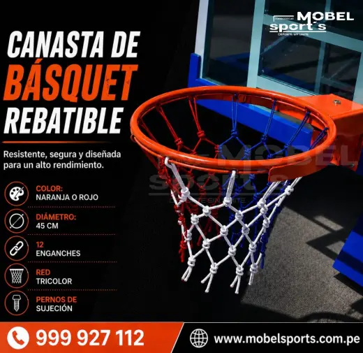 Canasta de basquet / soporta el peso de un jugador / mobel sports