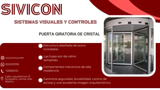 PUERTA GIRATORIA DE CRISTAL