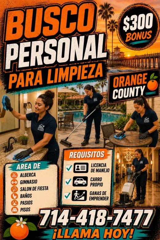 BUSCO PERSONAL PARA LIMPIEZA