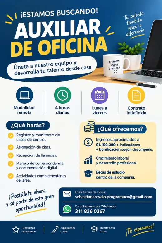 Convocatoria abierta para asistente de recursos humanos