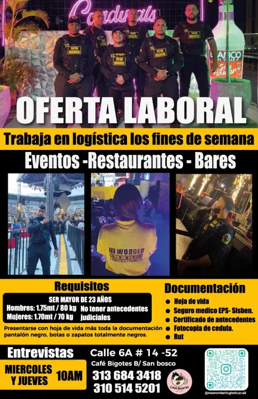 OFERTA LABORAL CALI.
