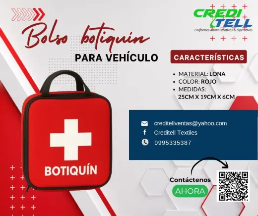 Bolso botiquín para vehículo para primeros auxilios