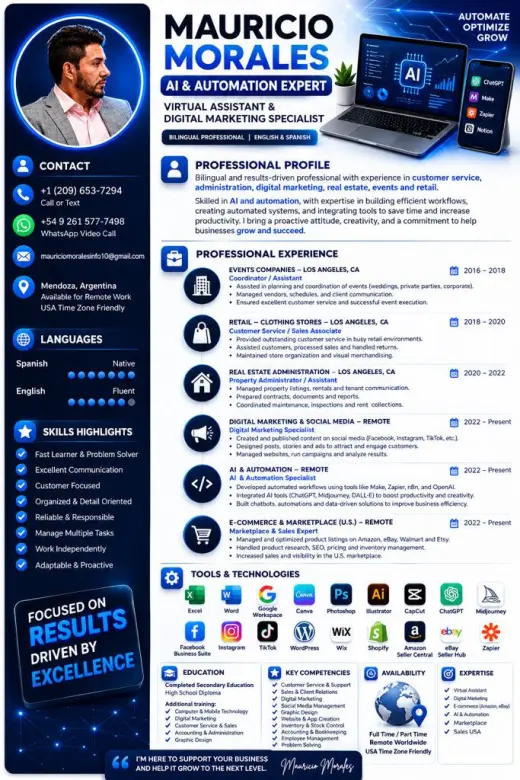 IA, Automatización y Asistente Virtual para tu Negocio