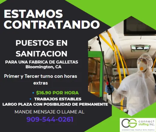 Sanitacion para fabrica de comida