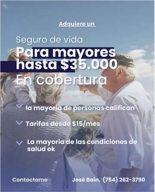 Adquiere un Seguro de vida para mayores
