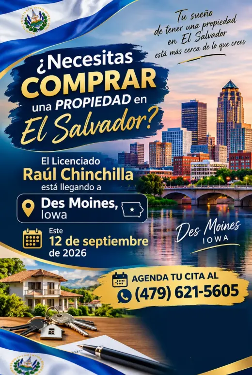 ABOGADO Y NOTARIO DE EL SALVADOR EN DES MOINES, IOWA