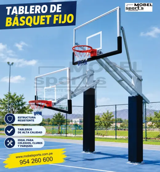 Tablero de Baloncesto Fijo para Colegios y Parques