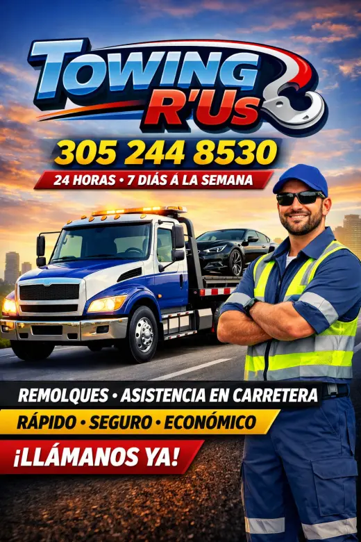 Gruas 24 hr -Towing R'Us Miami