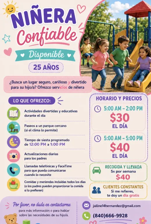 Servicios de Niñera Confiables Disponibles