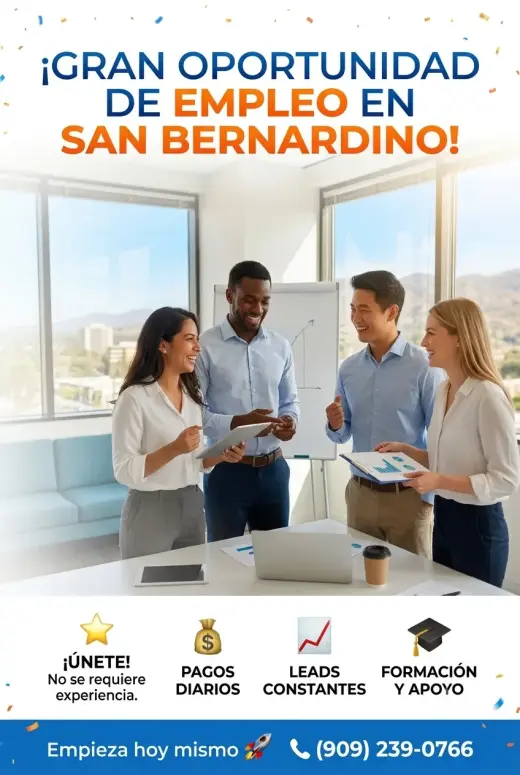 ¡Gran Oportunidad de Empleo en San Bernardino! 🌟