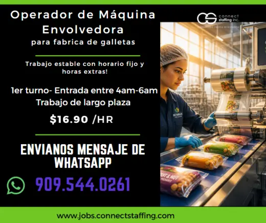 Operadores/as de Maquina Envolvedora