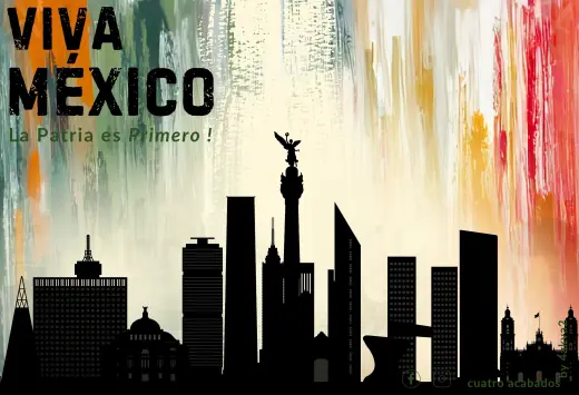 Viva México ! -Celebremos riendo Juntos- de cuatro acabados, 4akva2