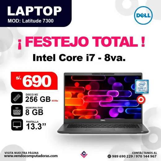 Laptop DELL Intel core i7 - 8va.