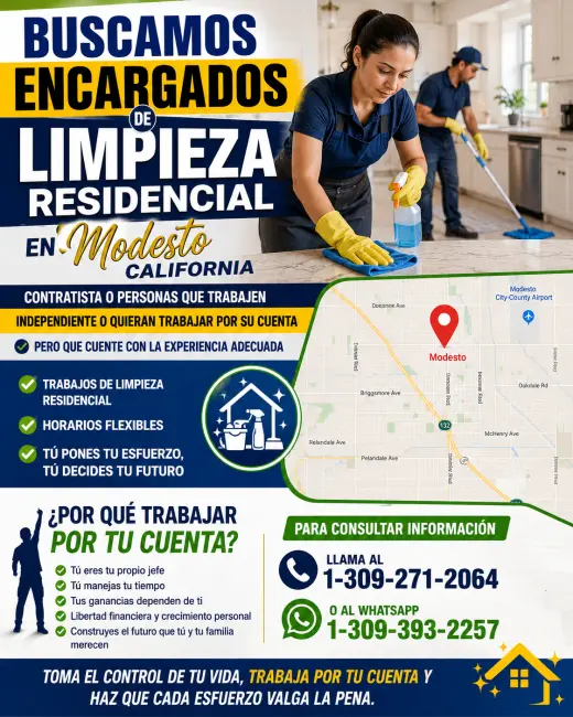 OFERTA DE TRABAJO DE LIMPIEZA RECIDENCIAL
