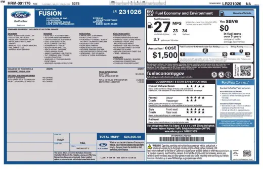 Ford Fusion 2020 SE 4dr Sedan