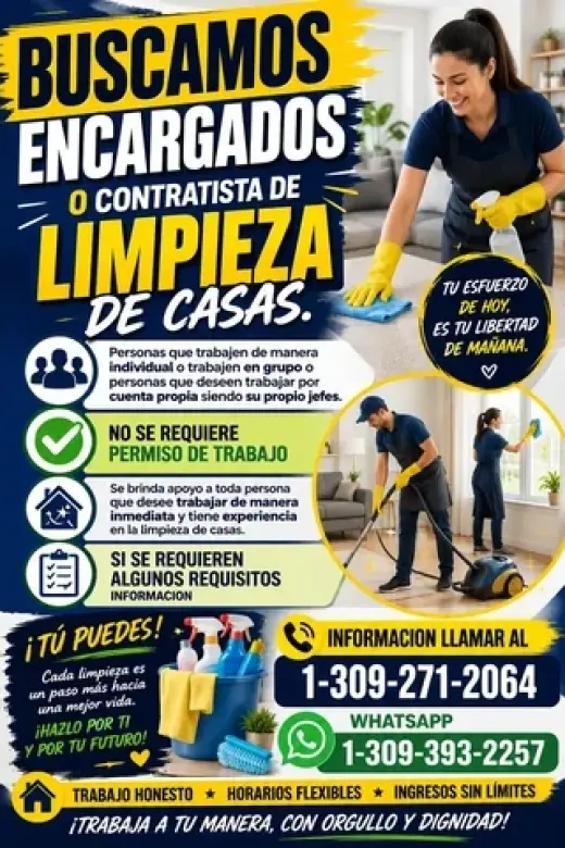 EMPLEOS ESTABLES DE LIMPIEZA