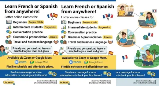 Learn French or Spanish online