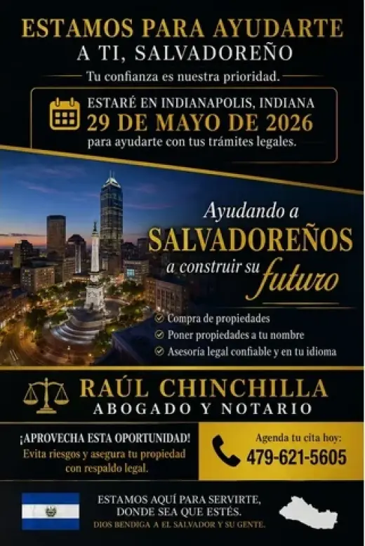 ABOGADO SALVADOREÑO EN INDIANA