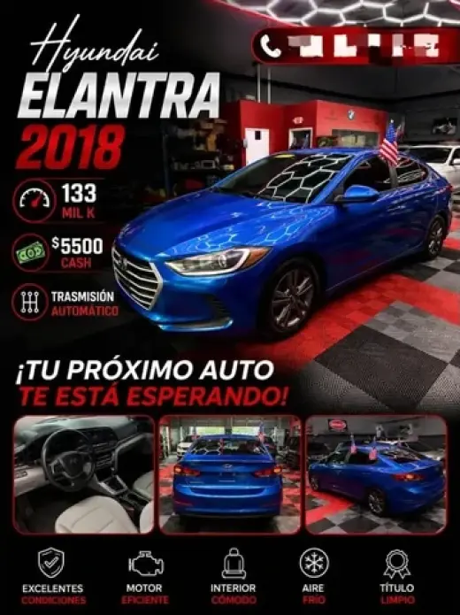 Elantra 2018 Cash