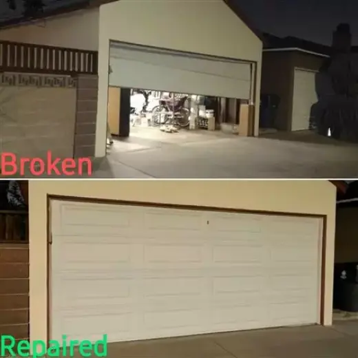 White Roll up Garage door