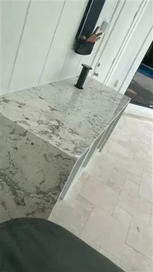 Counter tops marble granite.