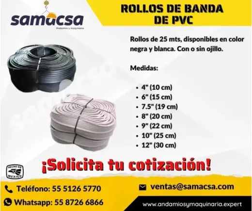 ROLLO DE BANDA DE PVC