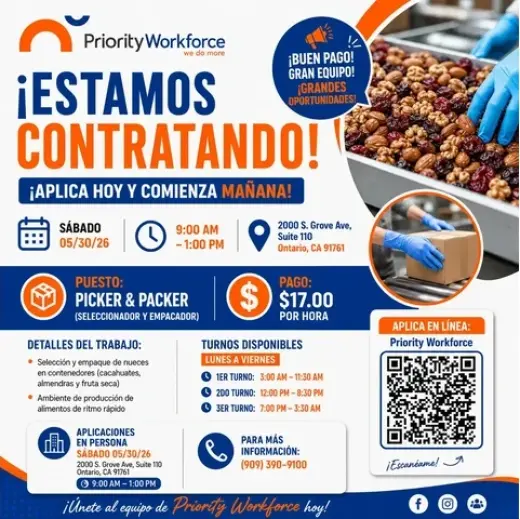 ¡ESTAMOS CONTRATANDO!