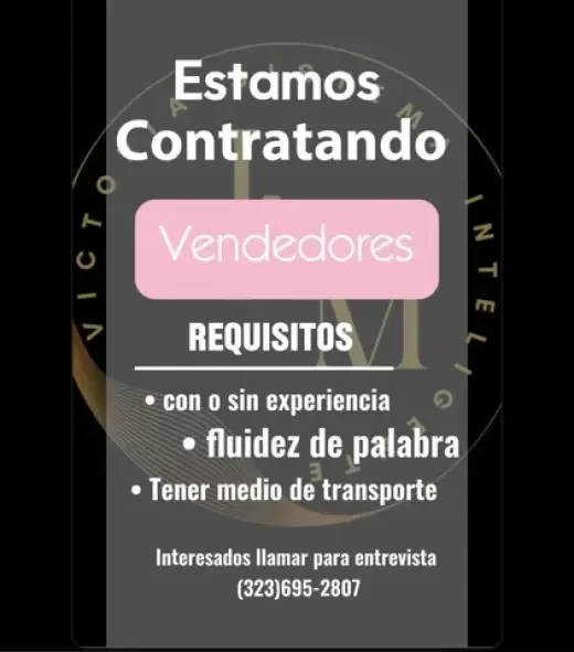 Solicito vendedores