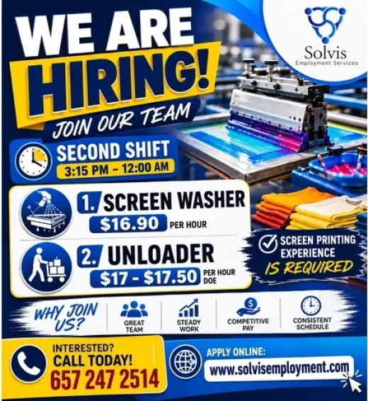 descargador y screen washer