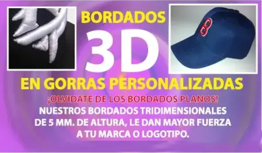 GORRAS BORDADAS EN 3D