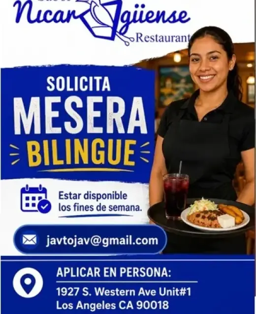 SOLICITO MESERA📍