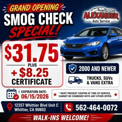 Grand Opening Smog Special!