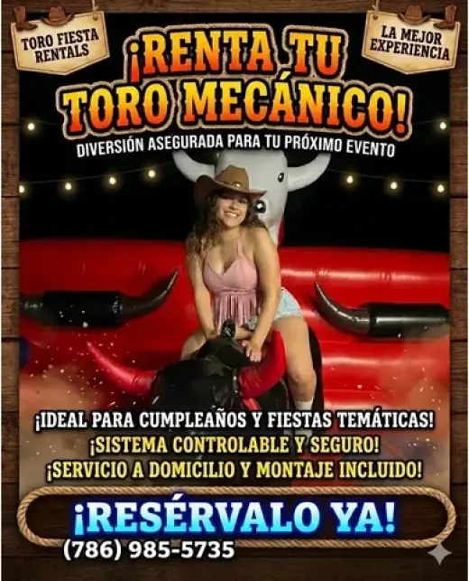Renta tu toro mecanico