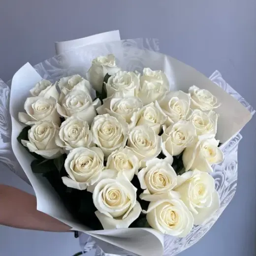 White Roses Flower Bouquet