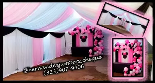 Water slide carpas mesas silla