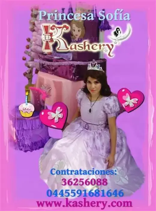 Princesas para fiestas.Kashery