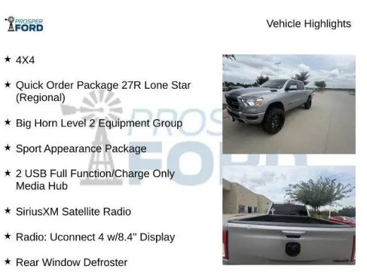 Ram 1500 2020 4x4 Big Horn 4dr Crew Cab 5.6 ft. SB Pickup
