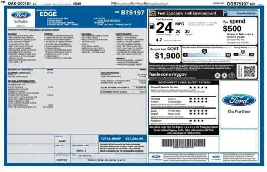 Ford Edge 2016 SEL 4dr Crossover