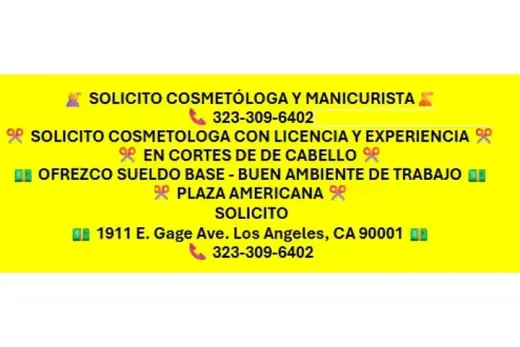COSMETÓLOGA Y MANICURISTA