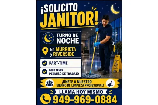 JANITOR📍MURRIETA📍RIVERSIDE
