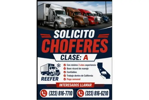 CHOFERES 🚚 CLASE A: reffer