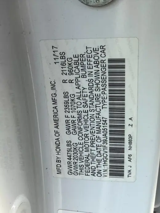 2018 Honda Accord Sedan Sport 1.5T