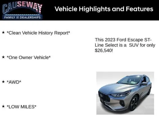 Ford Escape 2023 AWD ST-Line Select 4dr SUV