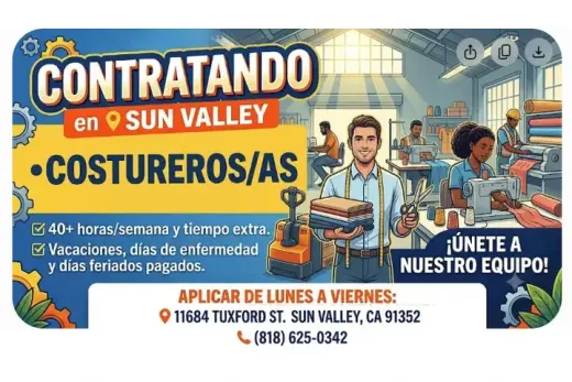 COSTUREROS(AS)📍Sun Valley
