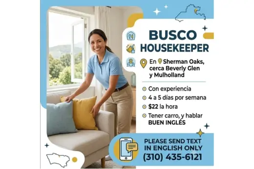HOUSEKEEPER 📍Sherman Oaks