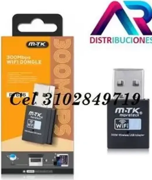 Antena USB wifi de 300 mhps 80