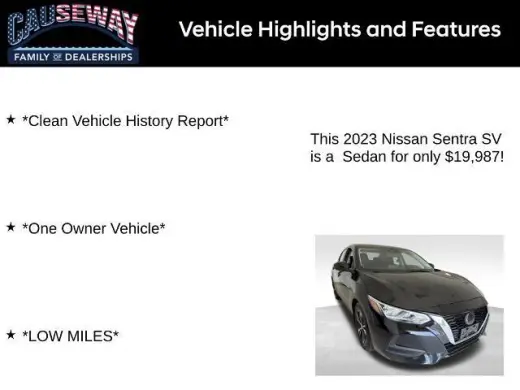 Nissan Sentra 2023 SV 4dr Sedan