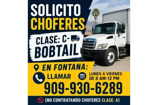 CHOFERES CLASE: C 🚚Bobtail📍